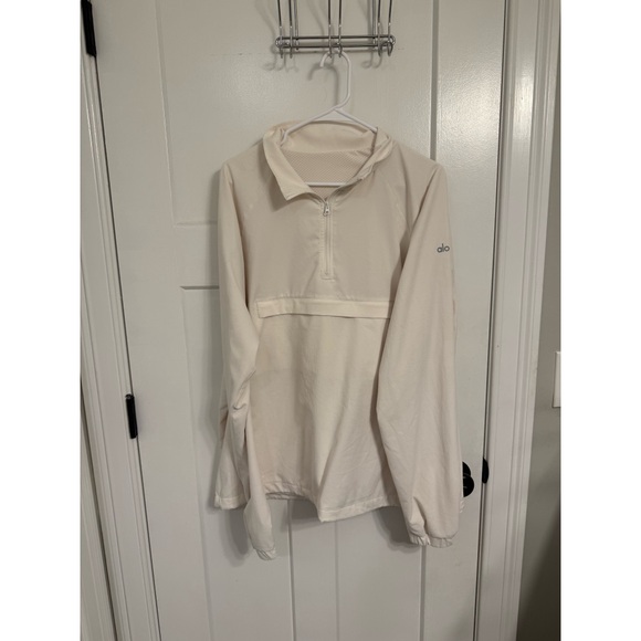 ALO Yoga Cream Half-Zip Jacket - Picture 1 of 5